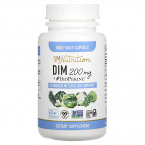 SMNutrition, DIM + BioPerine, 200 mg , 60 Capsules в Москве - eco-herb.ru | фото