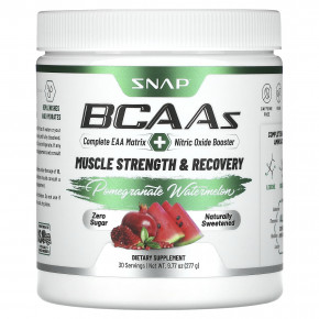 Snap Supplements, BCAA, со вкусом граната и арбуза, 277 г (9,77 унции) - описание | фото