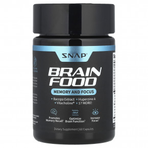 Snap Supplements, Brain Food, 60 капсул - описание | фото