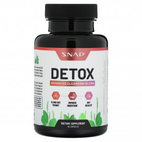 Snap Supplements, Detox, улучшенная очищающая смесь, 60 капсул - описание | фото