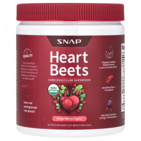 Snap Supplements, Heart Beets, ягодное ассорти, 250 г (8,8 унции) в Москве - eco-herb.ru | фото