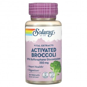 Solaray, активированный экстракт семян брокколи, 350 мг, 30 вегетарианских капсул в Москве - eco-herb.ru | фото