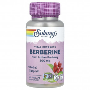 Solaray, Berberine, 500mg, 60 VegCaps в Москве - eco-herb.ru | фото