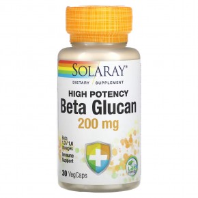 Solaray, Beta Glucan, High Potency, 200 mg, 30 VegCaps в Москве - eco-herb.ru | фото