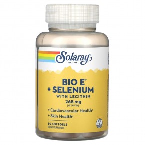 Solaray, Bio E, витамин Е с селеном и лецитином, 60 капсул в Москве - eco-herb.ru | фото
