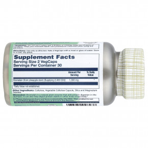 Solaray, Бромелаин, 60 растительных капсул (500 мг, 1200 GDU на капсулу) в Москве - eco-herb.ru | фото