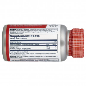 Solaray, чистый коэнзим Q10 с ягодами боярышника, 30 капсул в Москве - eco-herb.ru | фото