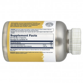 Solaray, цитрат кальция с витамином D3, 180 капсул в Москве - eco-herb.ru | фото