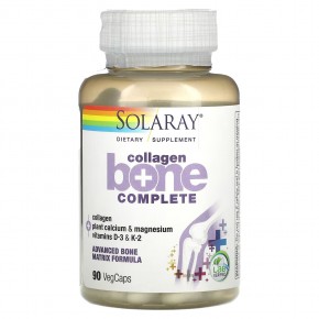 Solaray, Collagen Bone Complete, усовершенствованная формула костной матрицы, 90 капсул с оболочкой из ингредиентов растительного происхождения в Москве - eco-herb.ru | фото