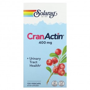 Solaray, CranActin, экстракт клюквы, AF, 120 вегетарианских капсул - описание