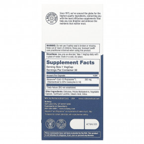 Solaray, Фитосомы COQ-10, 200 мг, 30 вегетарианских капсул в Москве - eco-herb.ru | фото