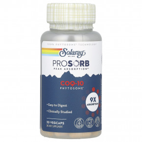 Solaray, Фитосомы COQ-10, 200 мг, 30 вегетарианских капсул в Москве - eco-herb.ru | фото