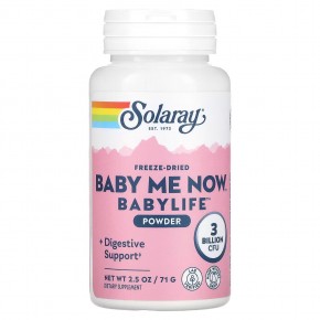 Solaray, Freeze Dried Baby Me Now, порошок Babylife, 3 млрд КОЕ, 71 г (2,5 унции) в Москве - eco-herb.ru | фото