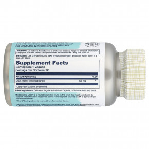 Solaray, ГАМК растительного происхождения, 100 мг, 30 растительных капсул в Москве - eco-herb.ru | фото