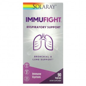 Solaray, ImmuFight ™, поддержка дыхательной системы, 90 растительных капсул в Москве - eco-herb.ru | фото