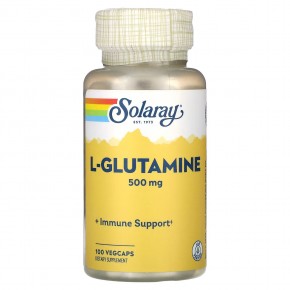 Solaray, L-глютамин, 500 мг, 100 растительных капсул - описание
