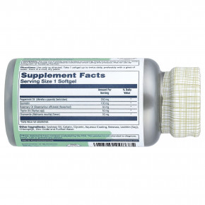 Solaray, масло перечной мяты, покрытые кишечнорастворимой оболочкой, с маслом розмарина и чабреца, 60 капсул в Москве - eco-herb.ru | фото