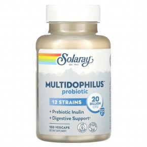 Solaray, Multidophilus Probiotic, пробиотик, 20 млрд КОЕ, 100 вегетарианских капсул VegCaps в Москве - eco-herb.ru | фото