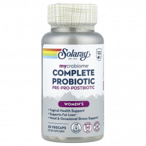Solaray, Mycrobiome®, полноценный пробиотик, для женщин, 30 растительных капсул в Москве - eco-herb.ru | изображение Solaray, Mycrobiome®, полноценный пробиотик, для женщин, 30 растительных капсул в Москве - eco-herb.ru | фото