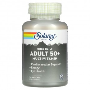 Solaray, Once Daily, мультивитамины для взрослых старше 50 лет, 90 растительных капсул в Москве - eco-herb.ru | фото