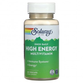 Solaray, Once Daily, высокоэнергетические мультивитамины, без железа, 60 растительных капсул в Москве - eco-herb.ru | фото