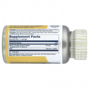 Solaray, пастилки с биотином, натуральный апельсиновый вкус, 1000 мкг, 100 пастилок в Москве - eco-herb.ru | фото