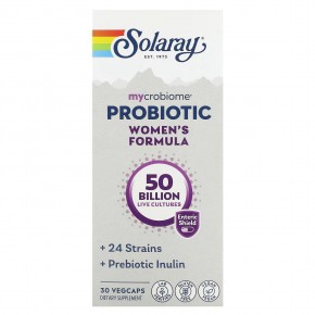 Solaray, пробиотик Mycrobiome для женщин, 50 млрд живых культур, 30 вегетарианских капсул, покрытых кишечнорастворимой оболочкой в Москве - eco-herb.ru | фото