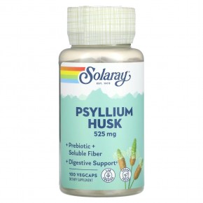Solaray, Psyllium Husk, 525 mg , 100 VegCaps в Москве - eco-herb.ru | фото