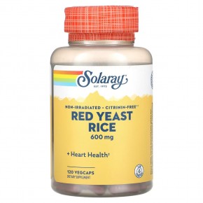 Solaray, Red Yeast Rice, 600 mg, 120 VegCaps в Москве - eco-herb.ru | фото