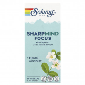 Solaray, SharpMind ™ Focus, 30 растительных капсул - описание | фото