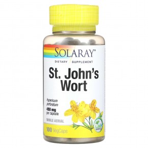 Solaray, St. John's Wort, 450 mg, 100 VegCaps в Москве - eco-herb.ru | фото