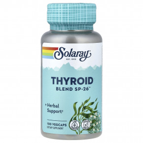 Solaray, Thyroid Blend SP-26™, 100 растительных капсул - описание | фото