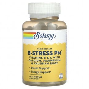 Solaray, Витамин B-Stress PM с замедленным высвобождением, 120 капсул в Москве - eco-herb.ru | фото