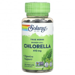 Solaray, True Herbs, Broken Cell Chlorella, 410 mg, 100 Vegcaps в Москве - eco-herb.ru | фото