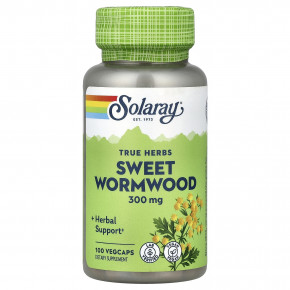 Solaray, True Herbs, полынь однолетняя, 300 мг, 100 растительных капсул - описание | фото