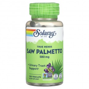 Solaray, True Herbs, Saw Palmetto, 580 mg, 100 Vegcaps в Москве - eco-herb.ru | фото