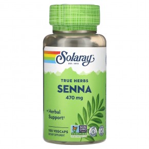 Solaray, True Herbs, сенна, 470 мг, 100 растительных капсул в Москве - eco-herb.ru | фото