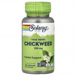 Solaray, True Herbs, звездчатка, 385 мг, 100 вегетарианских капсул - описание | фото