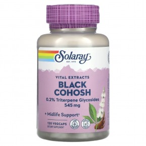 Solaray, Vital Extracts, Black Cohosh, 545 mg, 120 Veggie Caps в Москве - eco-herb.ru | фото