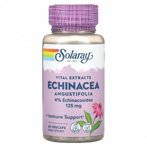 Solaray, Vital Extracts, Echinacea Angustifolia, 125 mg, 60 VegCaps в Москве - eco-herb.ru | фото