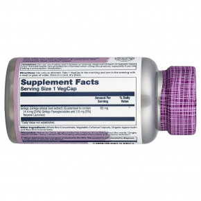 Solaray, Vital Extracts, гинкго билоба, 60 мг, 60 растительных капсул в Москве - eco-herb.ru | фото