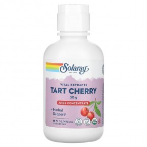 Solaray, Vital Extracts, Juice Concentrate, Tart Cherry, 30 g, 16 fl oz (473 ml) в Москве - eco-herb.ru | фото