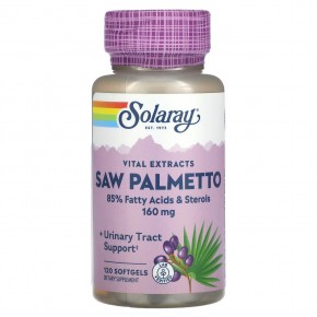 Solaray, Vital Extracts, Saw Palmetto, 160 mg, 120 Softgels в Москве - eco-herb.ru | фото