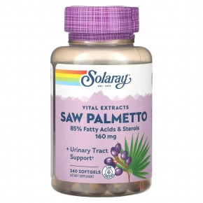 Solaray, Vital Extracts, Saw Palmetto, 160 mg, 240 Softgels в Москве - eco-herb.ru | фото