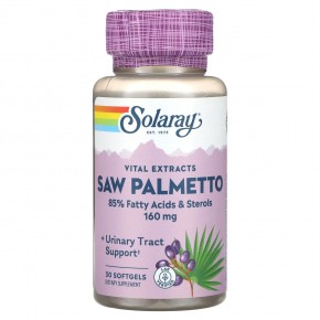 Solaray, Vital Extracts Saw Palmetto, 160 mg, 30 Softgels в Москве - eco-herb.ru | фото