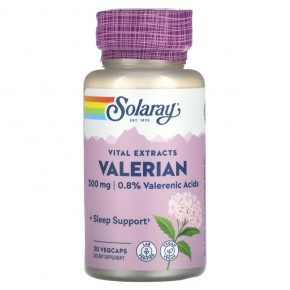 Solaray, Vital Extracts, Valerian, 300 mg, 30 VegCaps в Москве - eco-herb.ru | фото