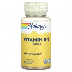 Solaray, Витамин B2, 100 мг, 100 VEGCAPS в Москве - eco-herb.ru | фото