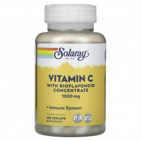 Solaray, Vitamin C with Bioflavonoid Concentrate, 1,000 mg, 100 VegCaps в Москве - eco-herb.ru | фото