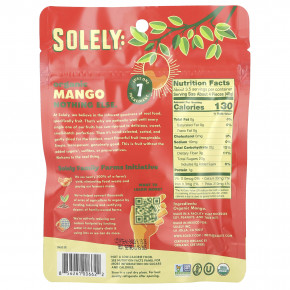 Solely, Органические сушеные фрукты, полоски манго, 142 г (5 унций) в Москве - eco-herb.ru | фото
