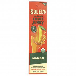 Solely, Органическое фруктовое вяленое мясо, манго, 23 г (0,8 унции) - описание | фото
